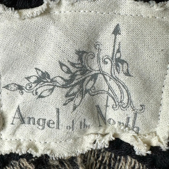 ANTHROPOLOGIE Galenia Cardigan Bohemian Crochet Fringe Lambswool Tribal, OS - Picture 12 of 16